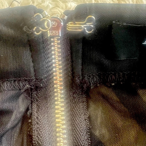 AKIRA Viva Las Vegas Mesh Fringe Skirt Size L | Party Festival Boho Goth Edgy - Picture 11 of 14